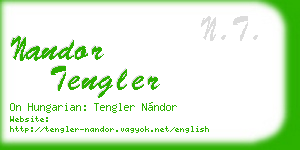nandor tengler business card